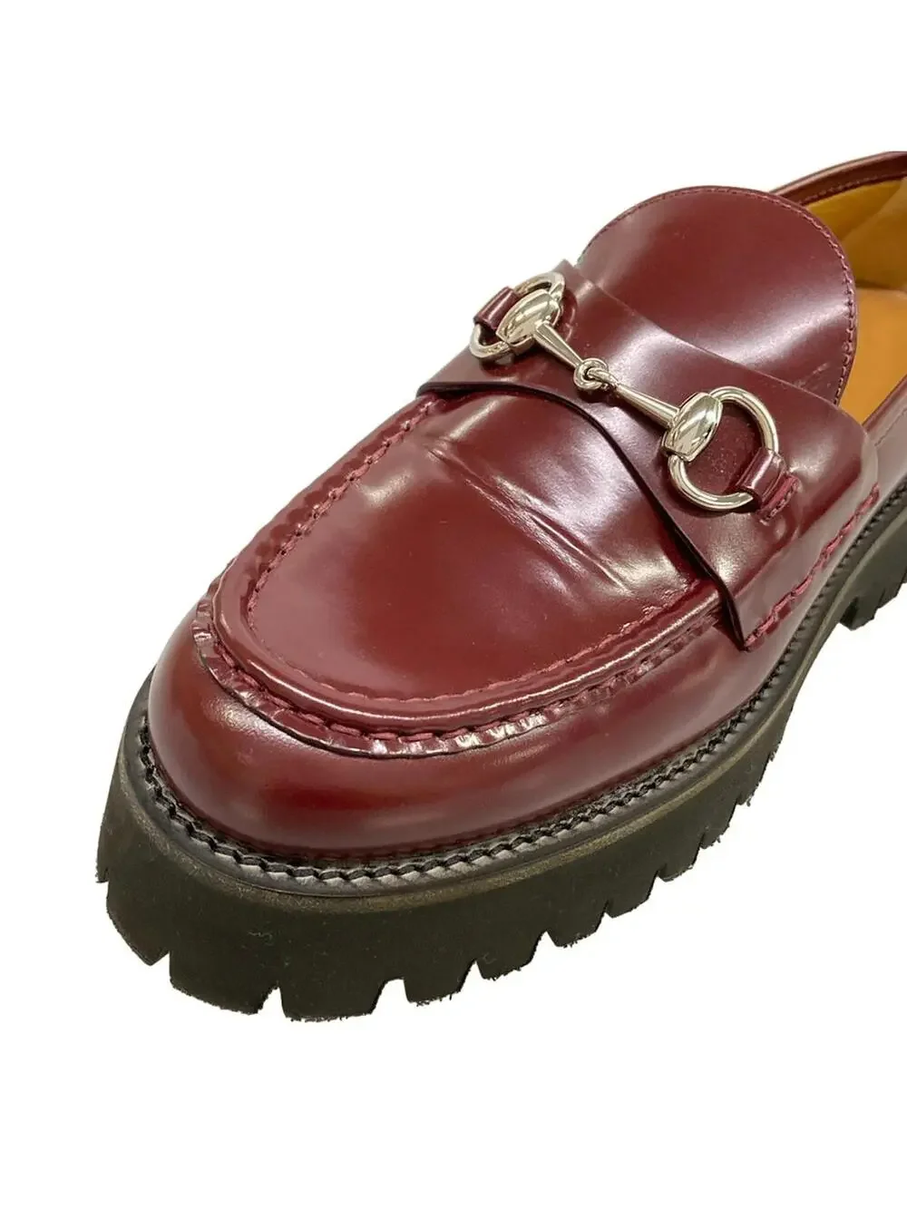 Gucci Bordeaux Leather Women's Shoes #285645G79B